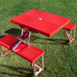 Cornell Big Red Football Field - Picnic Table Portable Folding Table with Seats