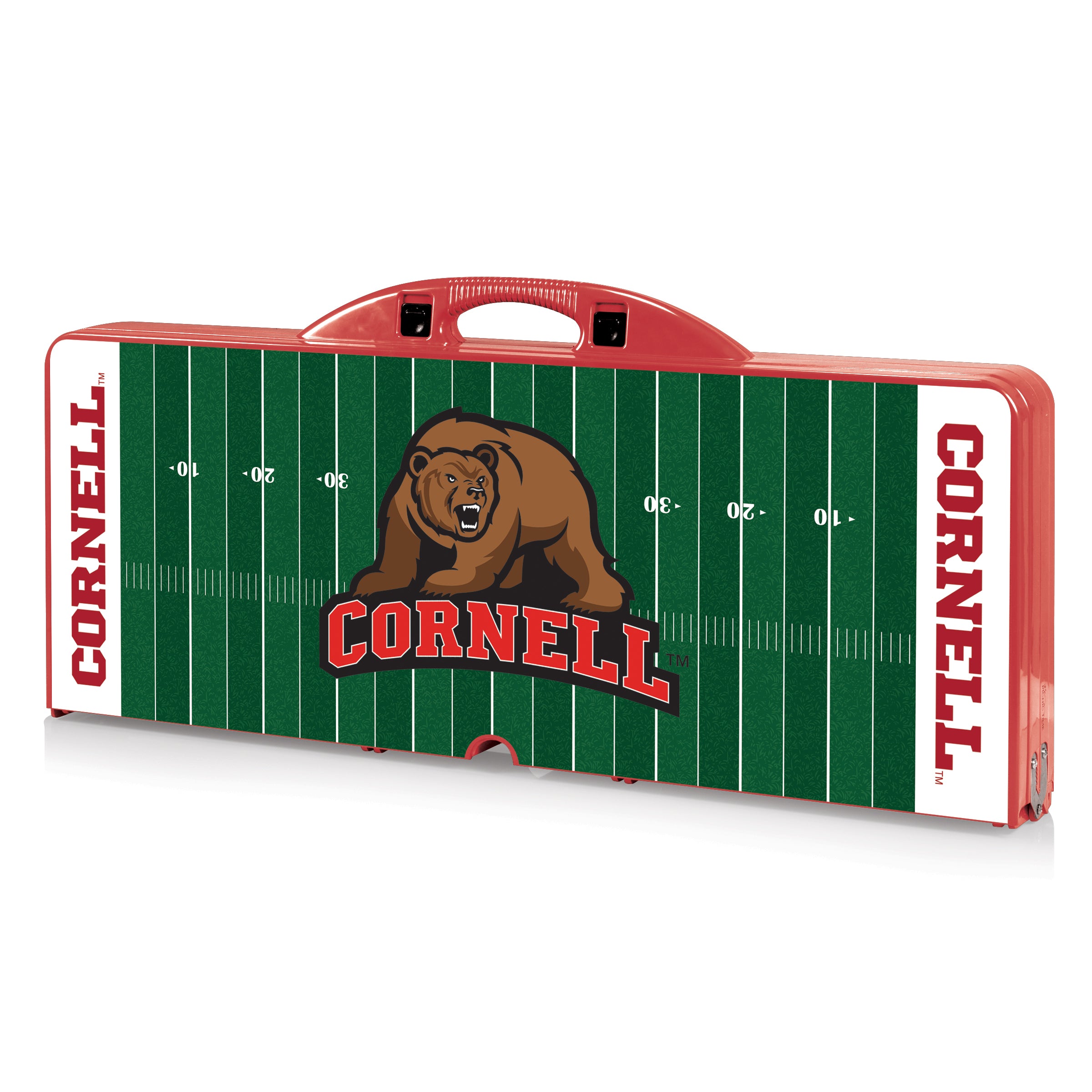 Cornell Big Red Football Field - Picnic Table Portable Folding Table with Seats