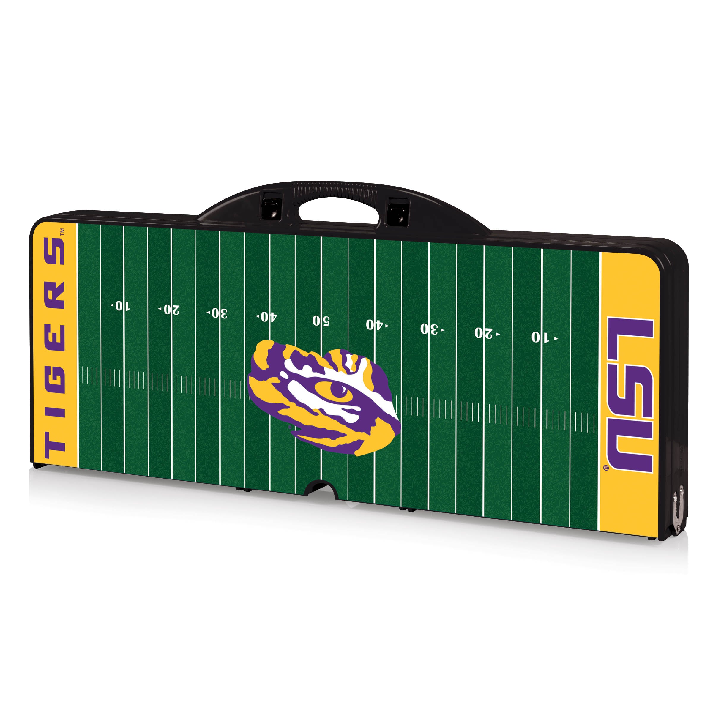 LSU Tigers Football Field - Picnic Table Portable Folding Table with Seats