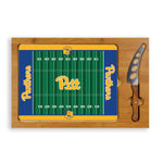 Pittsburgh Panthers Football Field - Icon Glass Top Cutting Board & Knife Set