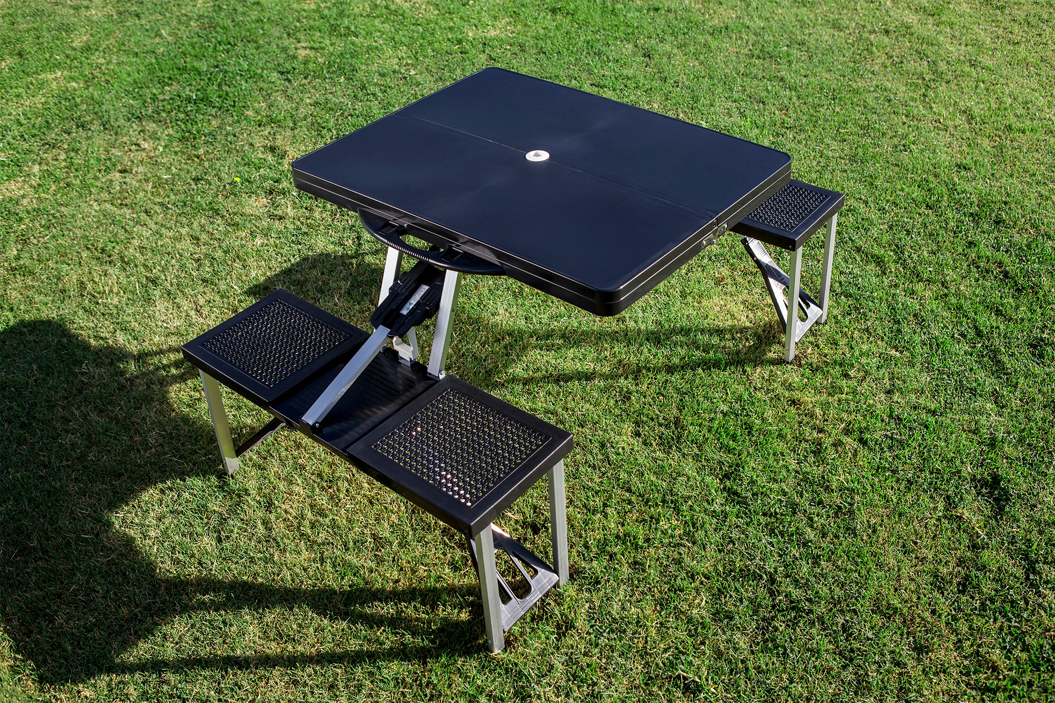 Purdue Boilermakers Football Field - Picnic Table Portable Folding Table with Seats