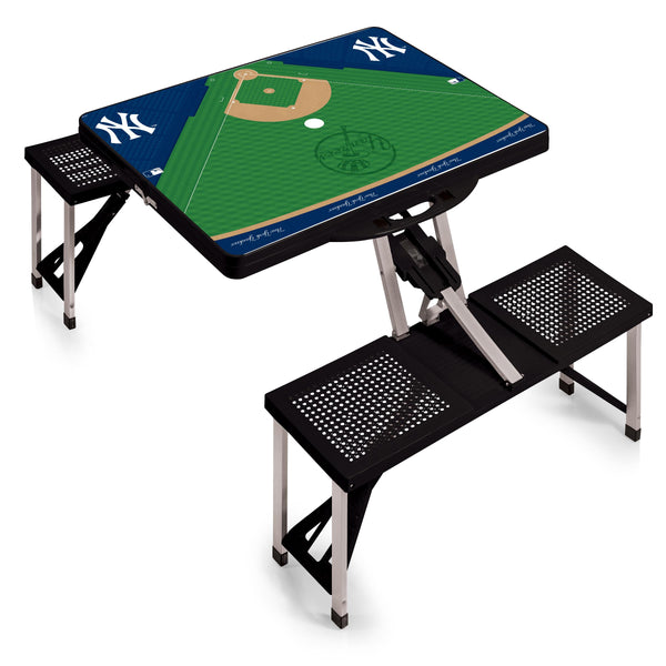 New York Yankees Baseball Diamond - Picnic Table Portable Folding Table with Seats