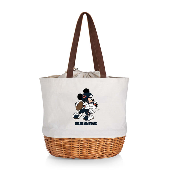 Chicago Bears Mickey Mouse - Coronado Canvas and Willow Basket Tote