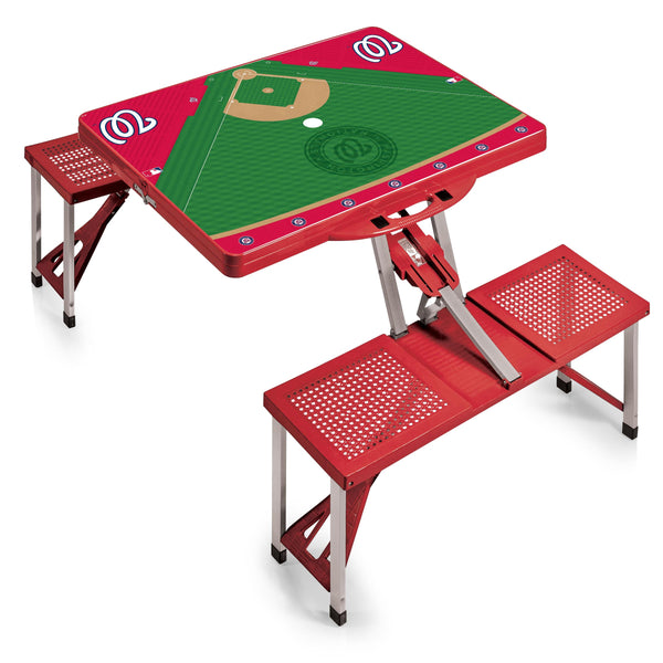 Washington Nationals Baseball Diamond - Picnic Table Portable Folding Table with Seats