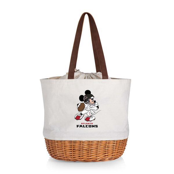 Atlanta Falcons Mickey Mouse - Coronado Canvas and Willow Basket Tote
