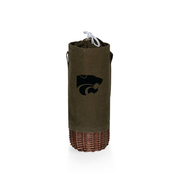Kansas State Wildcats - Malbec Insulated Canvas and Willow Wine Bottle Basket