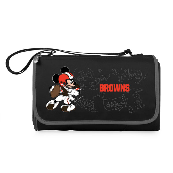 Cleveland Browns Mickey Mouse - Blanket Tote Outdoor Picnic Blanket