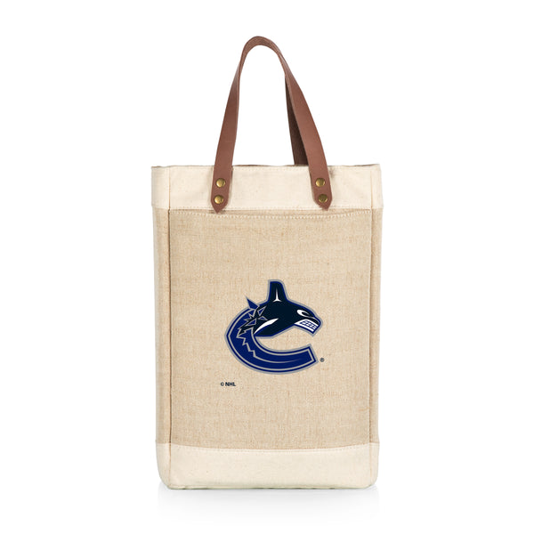 Vancouver Canucks - Pinot Jute 2 Bottle Insulated Wine Bag