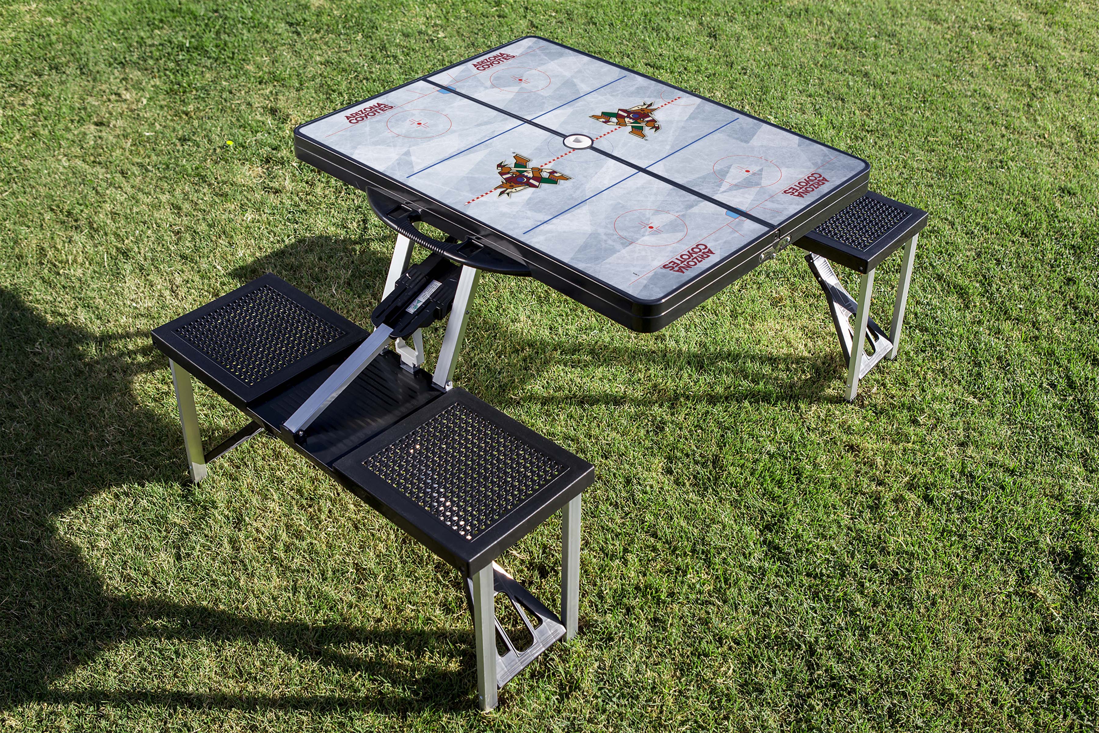 Arizona Coyotes Hockey Rink - Picnic Table Portable Folding Table with Seats