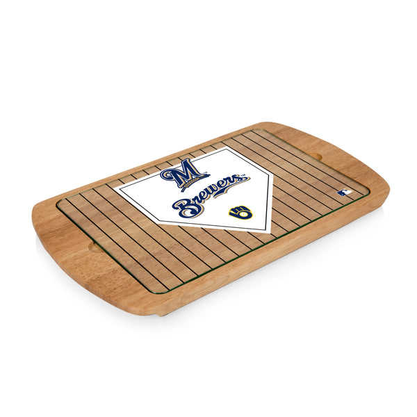 Milwaukee Brewers - Billboard Glass Top Serving Tray