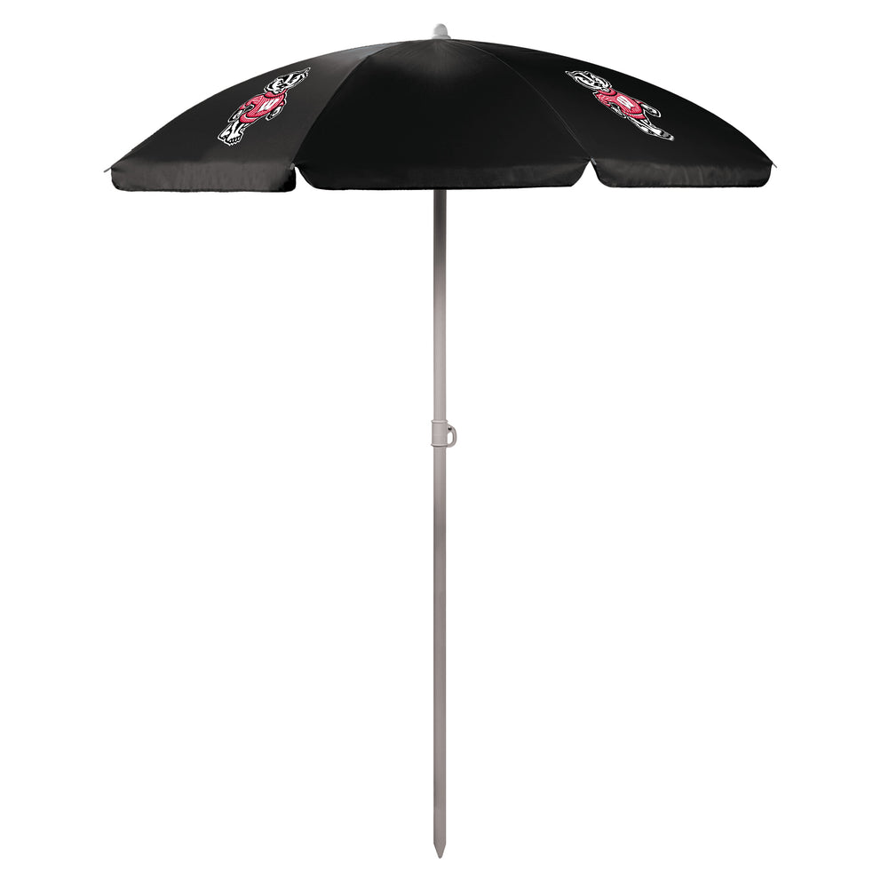Wisconsin Badgers - 5.5 Ft. Portable Beach Umbrella