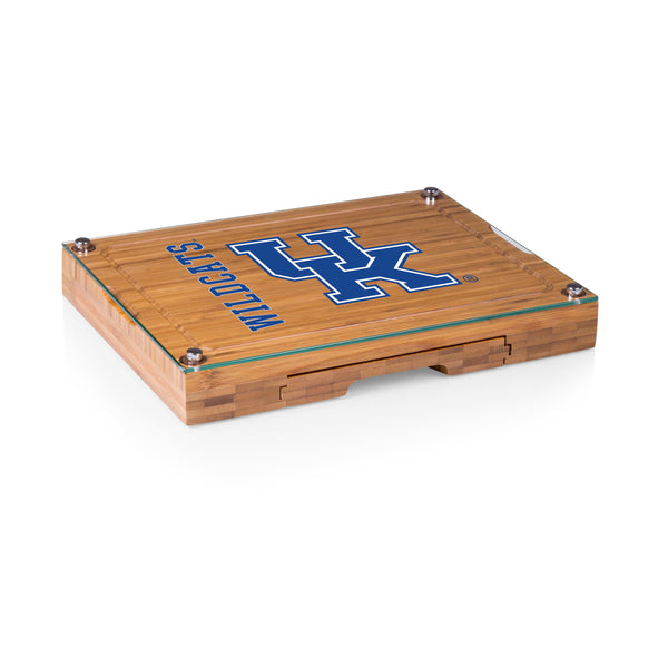 Kentucky Wildcats - Concerto Glass Top Cheese Cutting Board & Tools Set