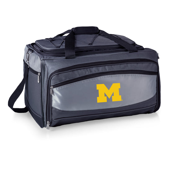 Michigan Wolverines - Buccaneer Portable Charcoal Grill & Cooler Tote