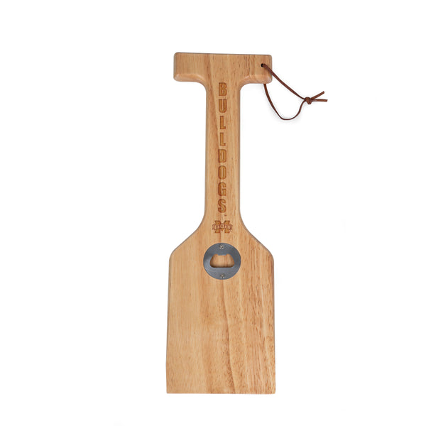 Mississippi State Bulldogs - Hardwood BBQ Grill Scraper with Bottle Opener
