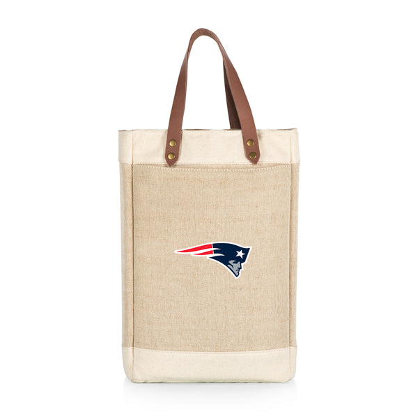 New England Patriots - Pinot Jute 2 Bottle Insulated Wine Bag