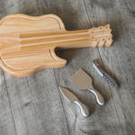 Guitar Cheese Cutting Board & Tools Set