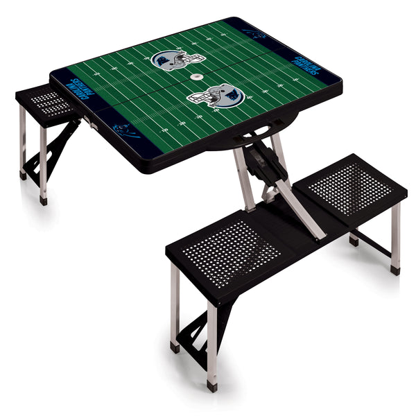 Carolina Panthers Football Field - Picnic Table Portable Folding Table with Seats