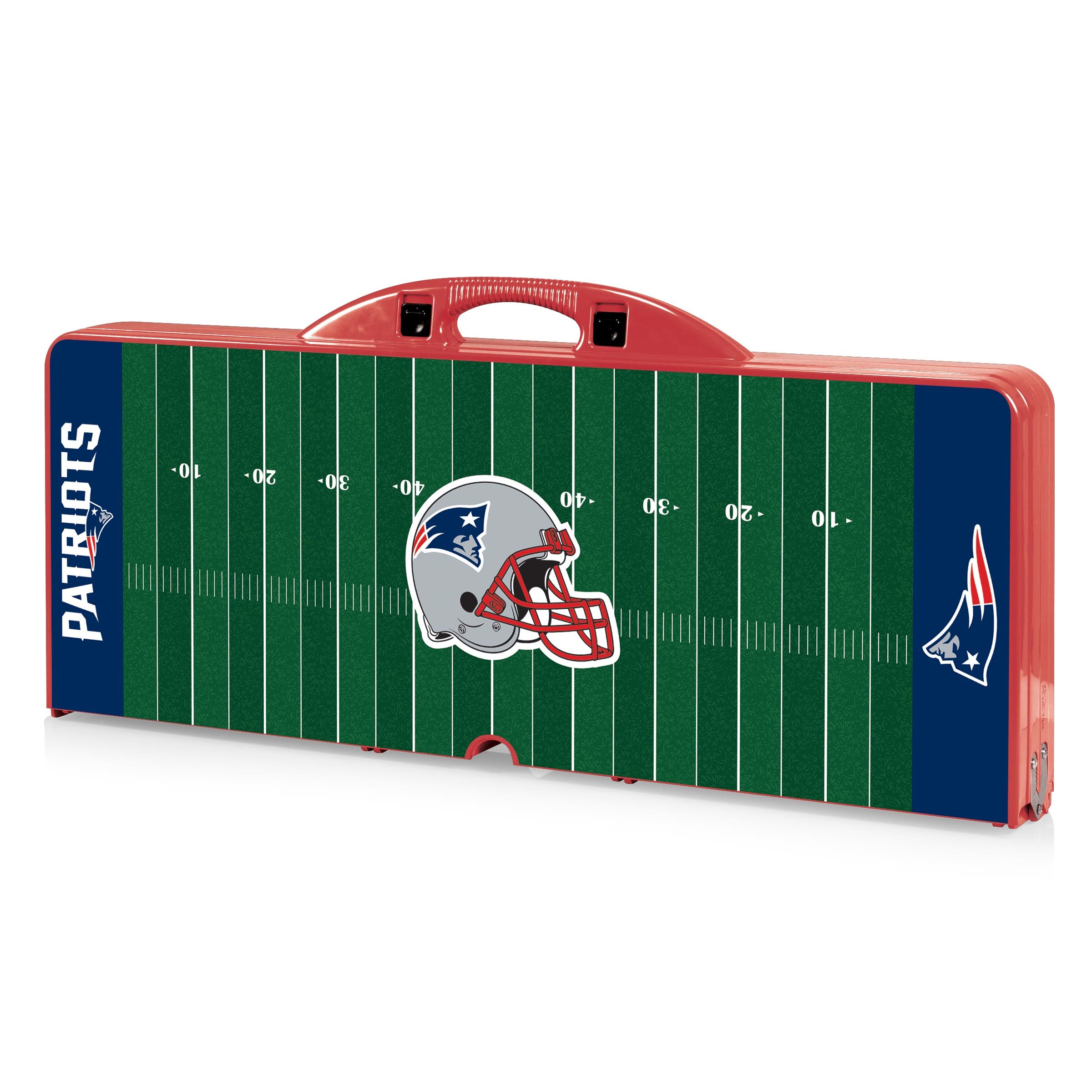 New England Patriots Football Field - Picnic Table Portable Folding Table with Seats