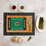 Chicago Bears Football Field - Icon Glass Top Cutting Board & Knife Set