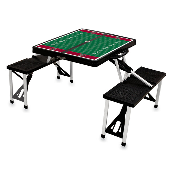 South Carolina Gamecocks Football Field - Picnic Table Portable Folding Table with Seats
