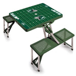 Football Field - New York Jets - Picnic Table Portable Folding Table with Seats