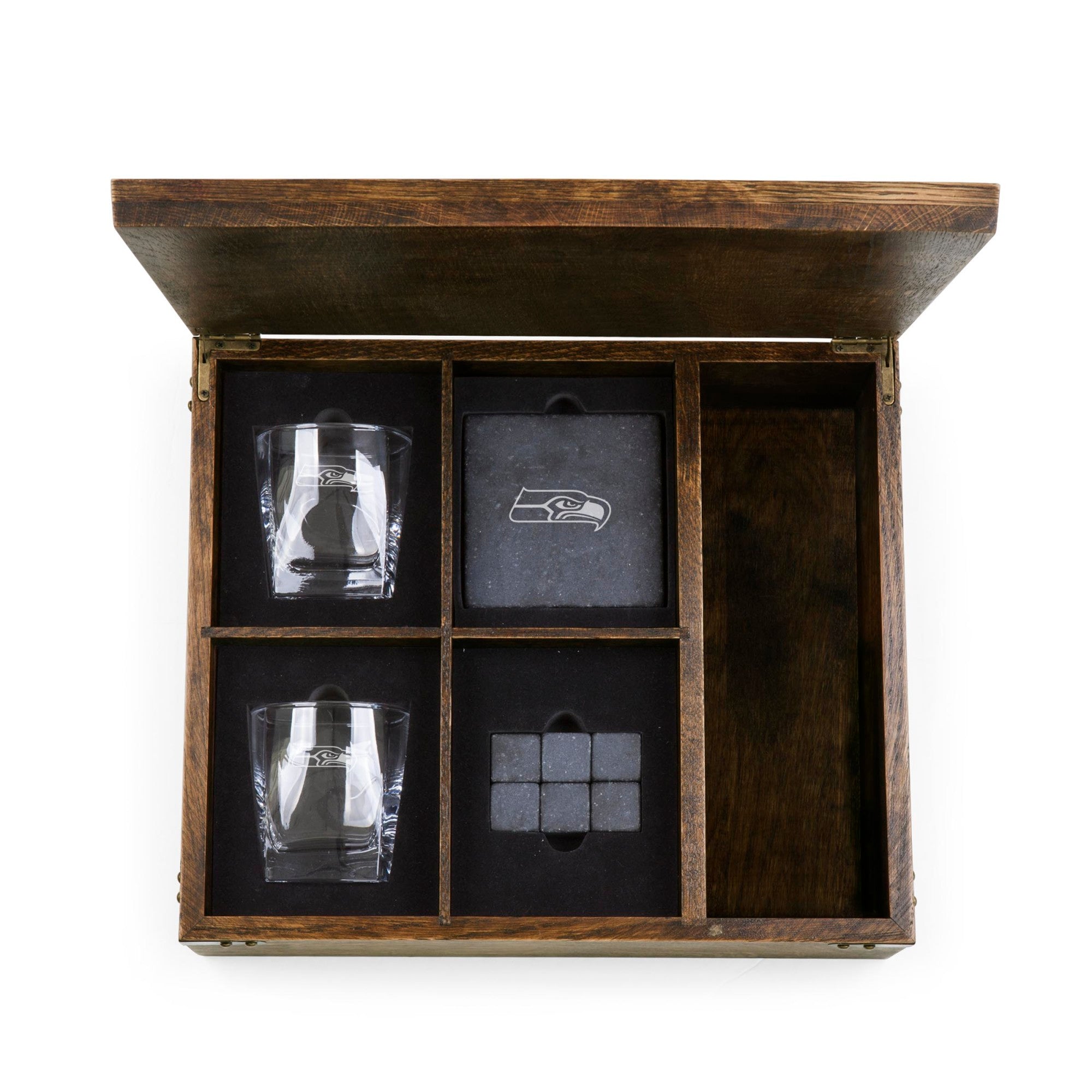 Seattle Seahawks - Whiskey Box Gift Set