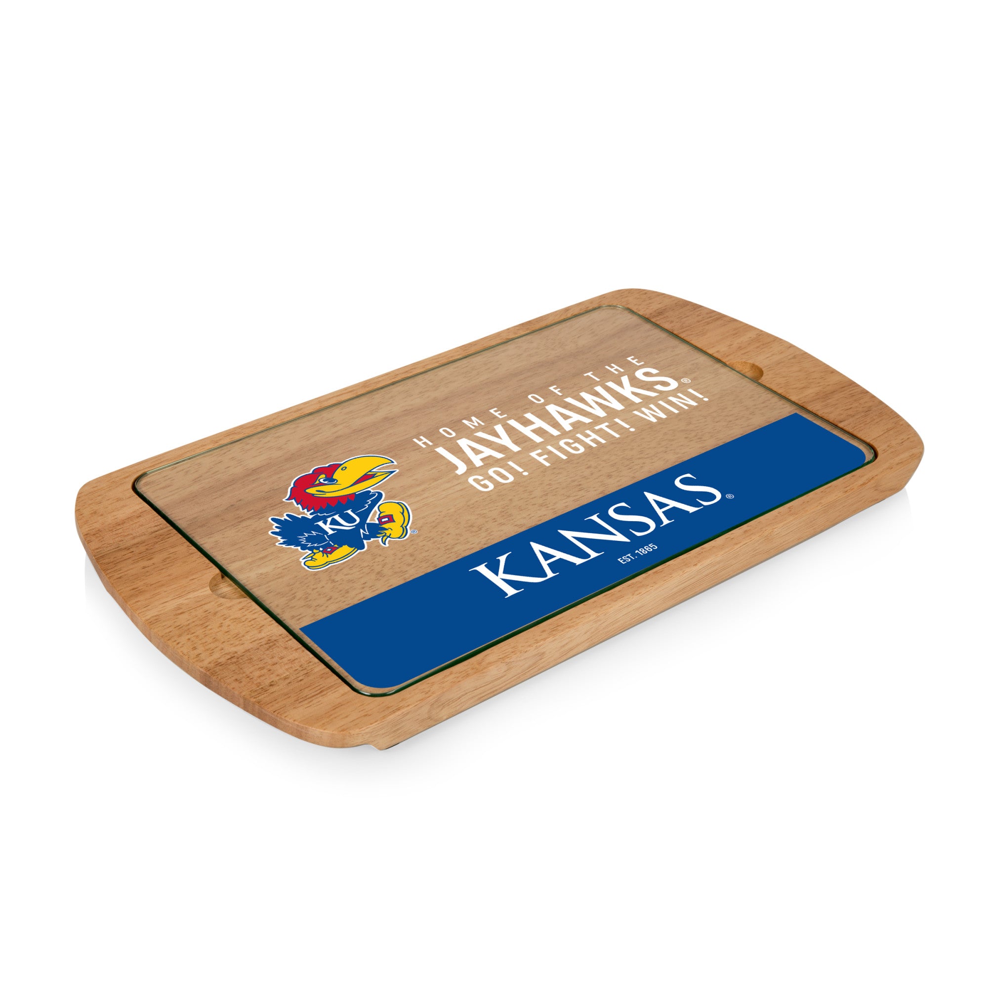 Kansas Jayhawks - Billboard Glass Top Serving Tray