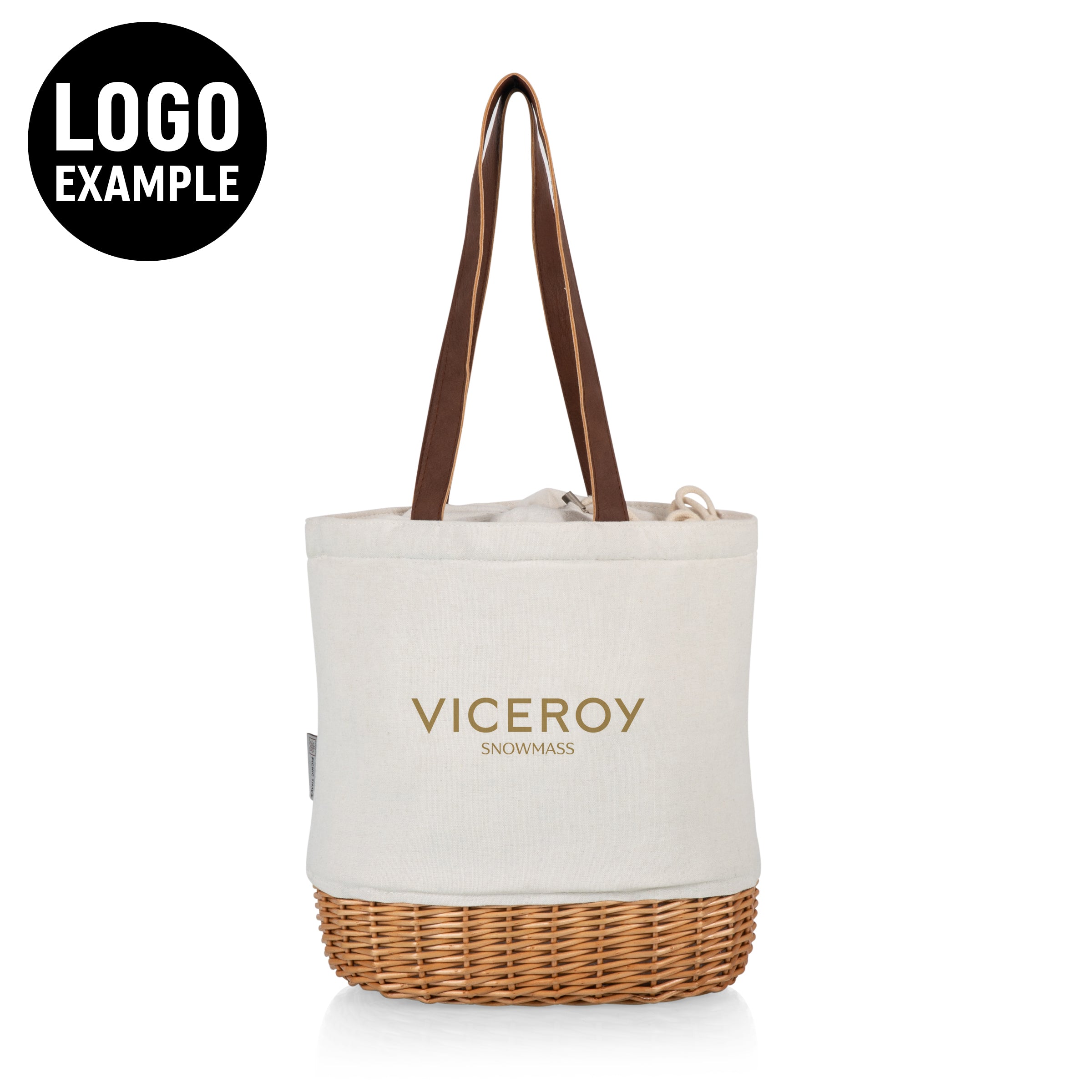 Pico Willow and Canvas Lunch Basket