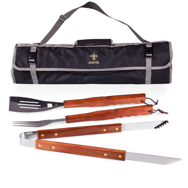 New Orleans Saints - 3-Piece BBQ Tote & Grill Set