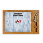 Hockey Rink - Carolina Hurricanes - Icon Glass Top Cutting Board & Knife Set