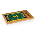 Michigan Wolverines Football Field - Icon Glass Top Cutting Board & Knife Set