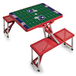 New York Giants - Picnic Table Portable Folding Table with Seats and Umbrella