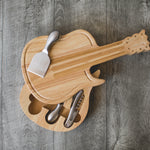 Guitar Cheese Cutting Board & Tools Set