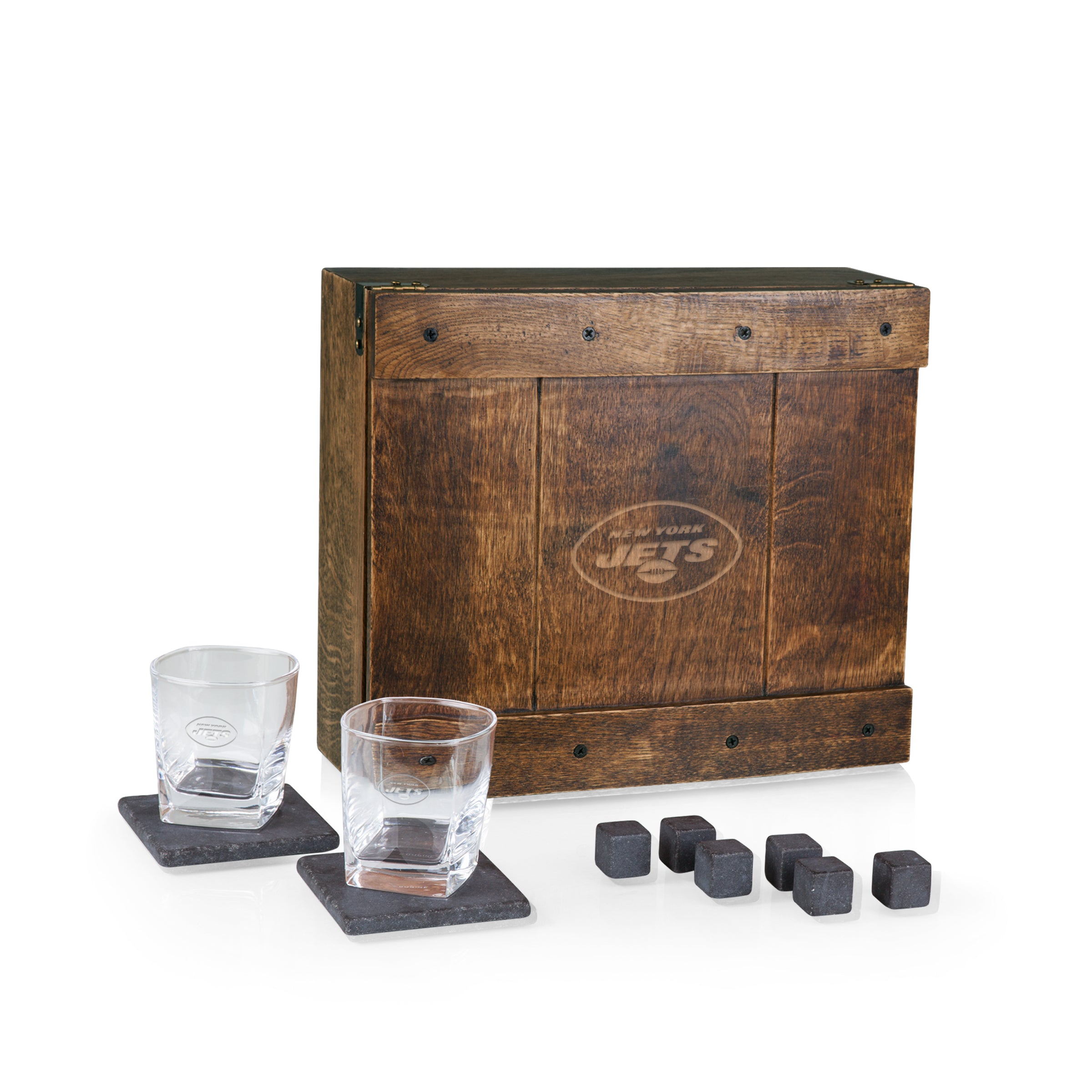 New York Jets - Whiskey Box Gift Set