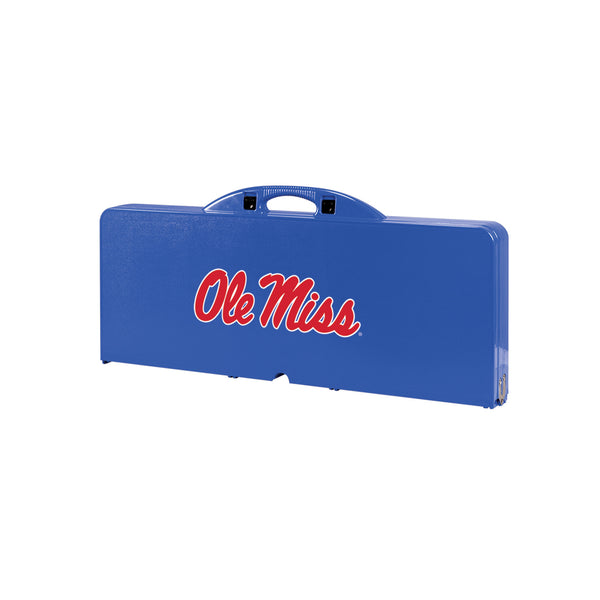 Ole Miss Rebels - Picnic Table Portable Folding Table with Seats