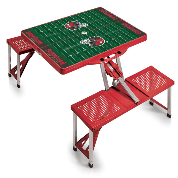 Tampa Bay Buccaneers - Picnic Table Portable Folding Table with Seats
