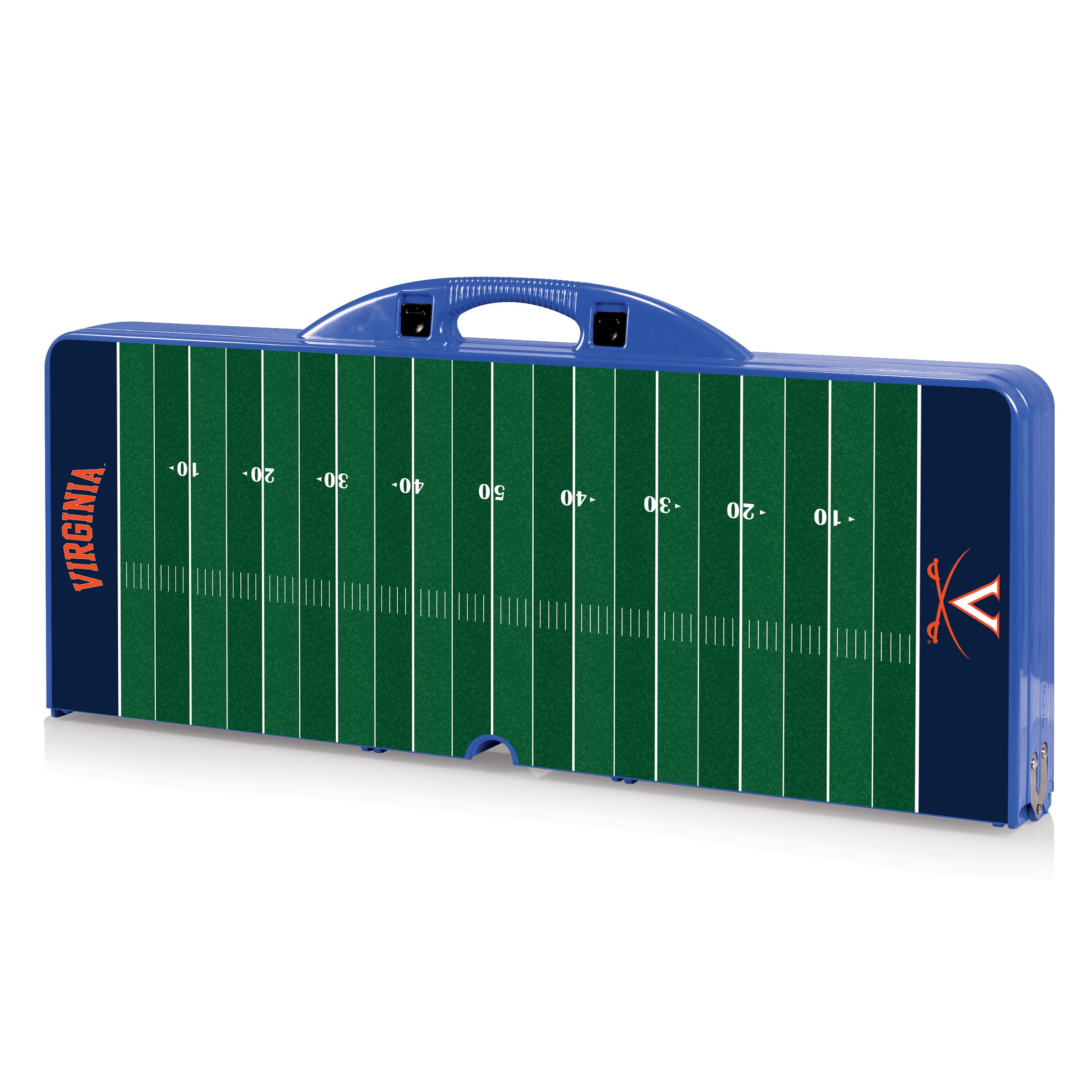 Virginia Cavaliers Football Field - Picnic Table Portable Folding Table with Seats