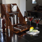 Carolina Panthers - Madison Acacia Tabletop Bar Set