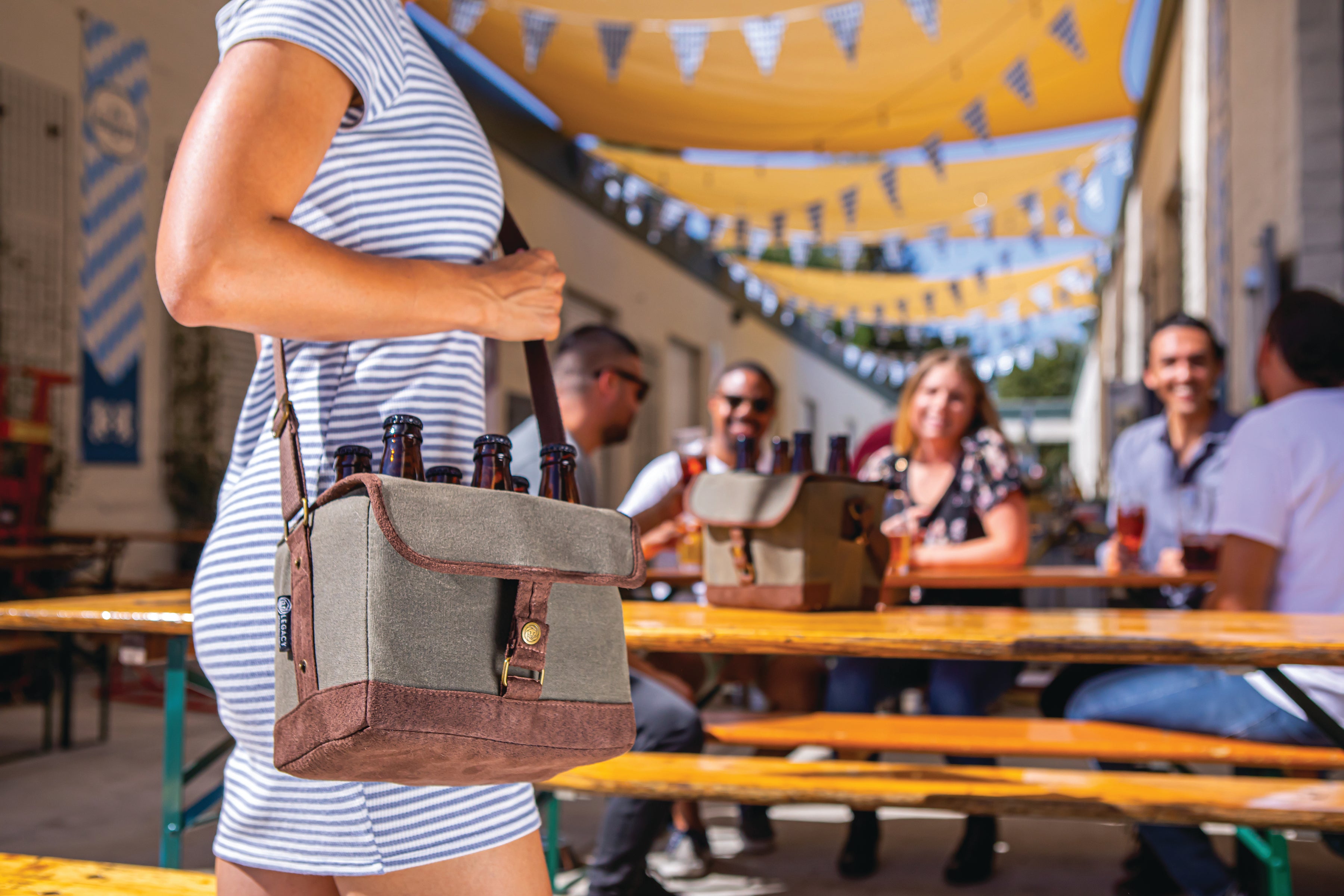 Beer Caddy Cooler Tote with Opener