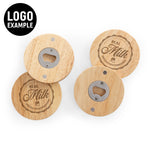 Coasters with Bottle Openers Set of 4
