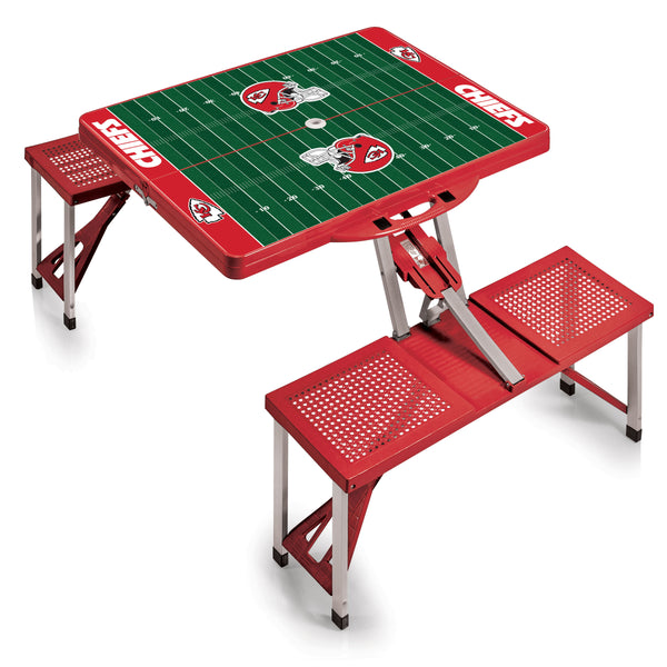 Kansas City Chiefs - Picnic Table Portable Folding Table with Seats