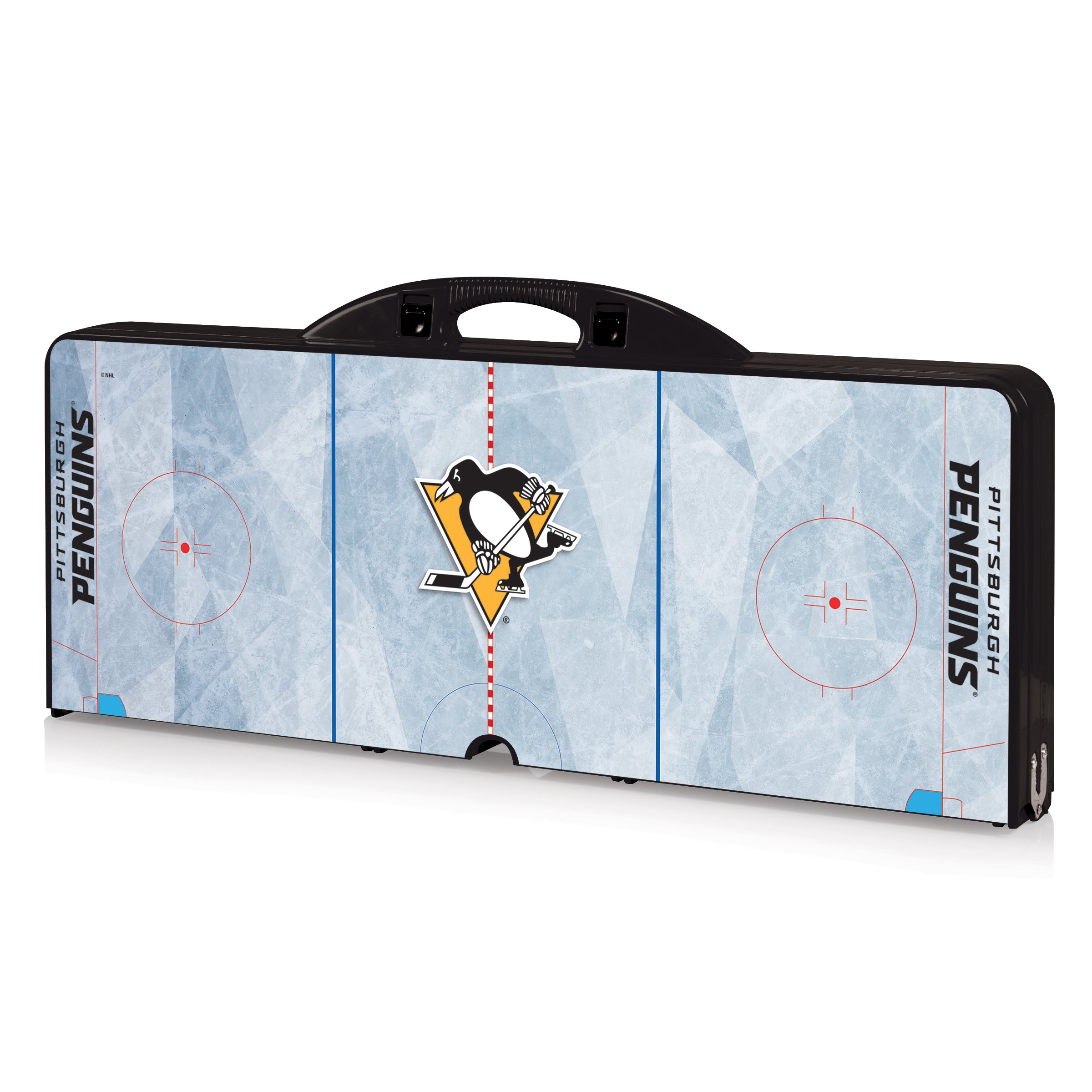 Pittsburgh Penguins Hockey Rink - Picnic Table Portable Folding Table with Seats