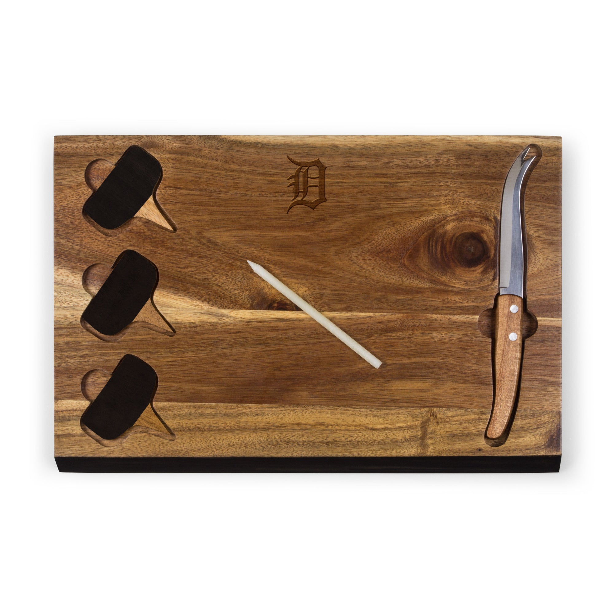 Detroit Tigers - Delio Acacia Cheese Cutting Board & Tools Set