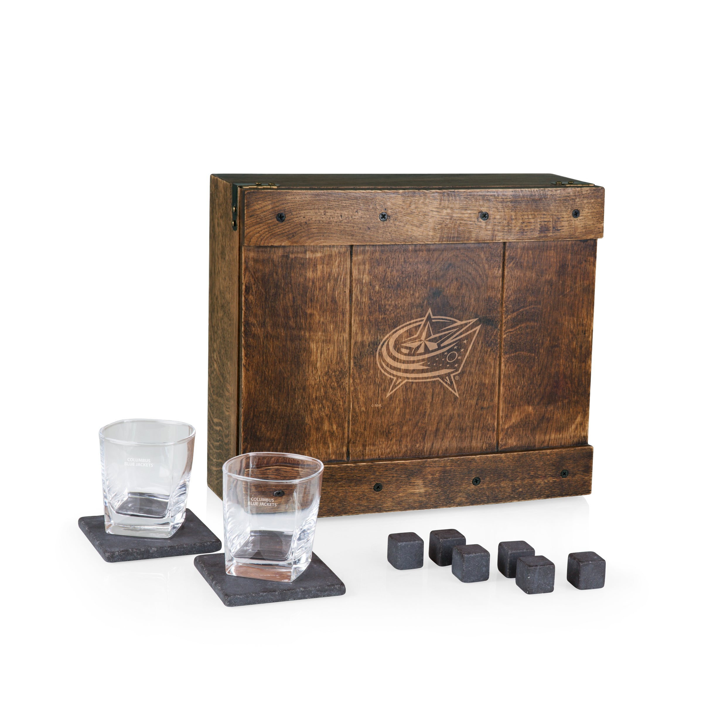 Columbus Blue Jackets - Whiskey Box Gift Set