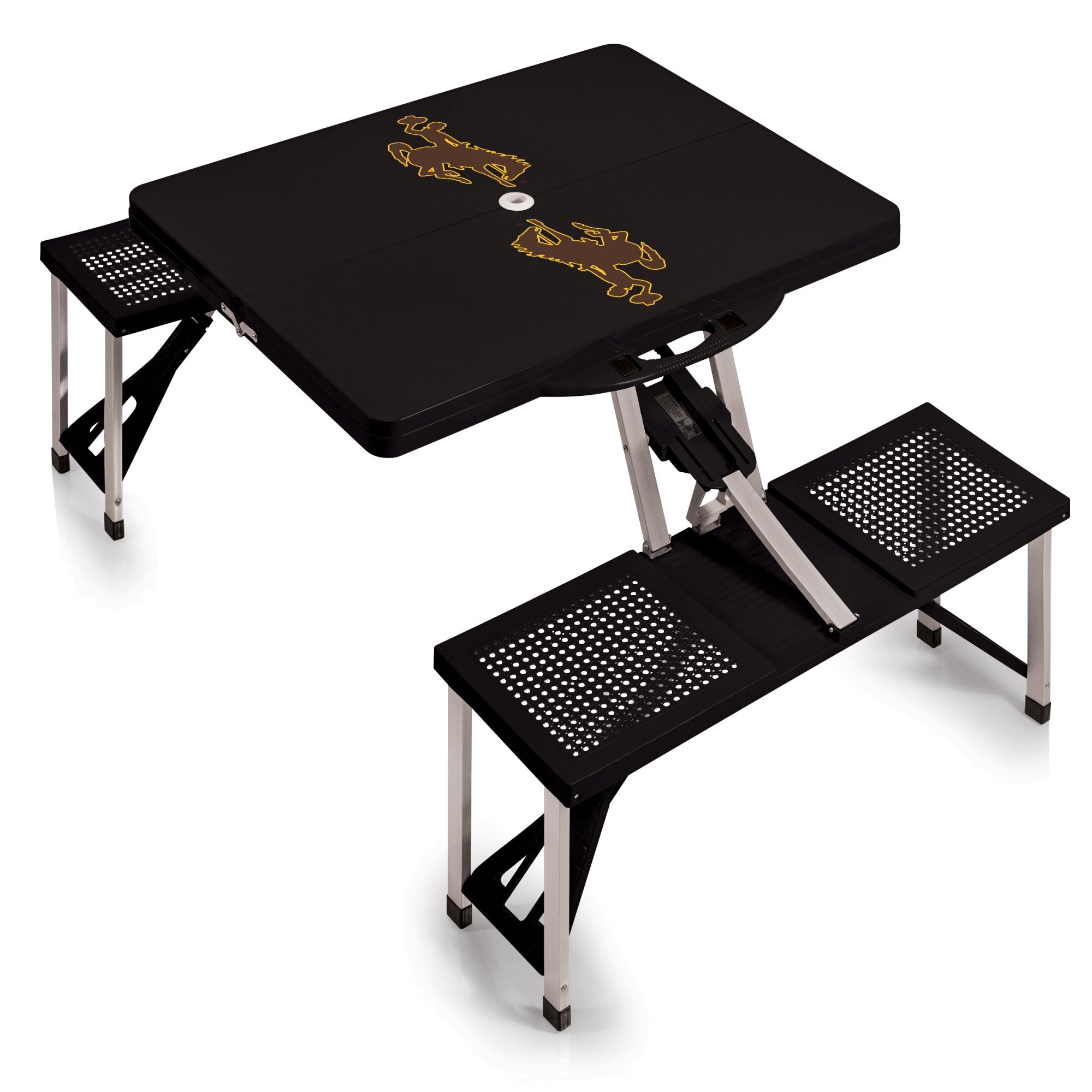 Wyoming Cowboys - Picnic Table Portable Folding Table with Seats