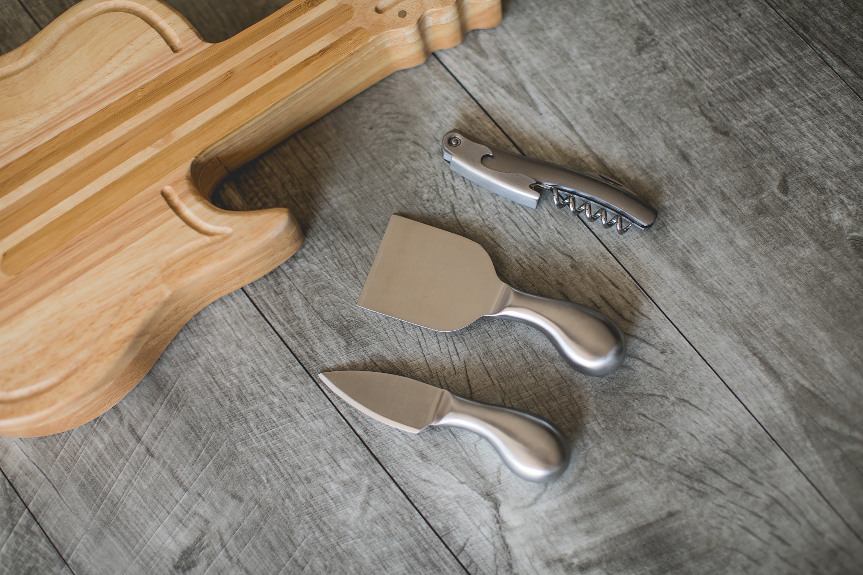 Guitar Cheese Cutting Board & Tools Set