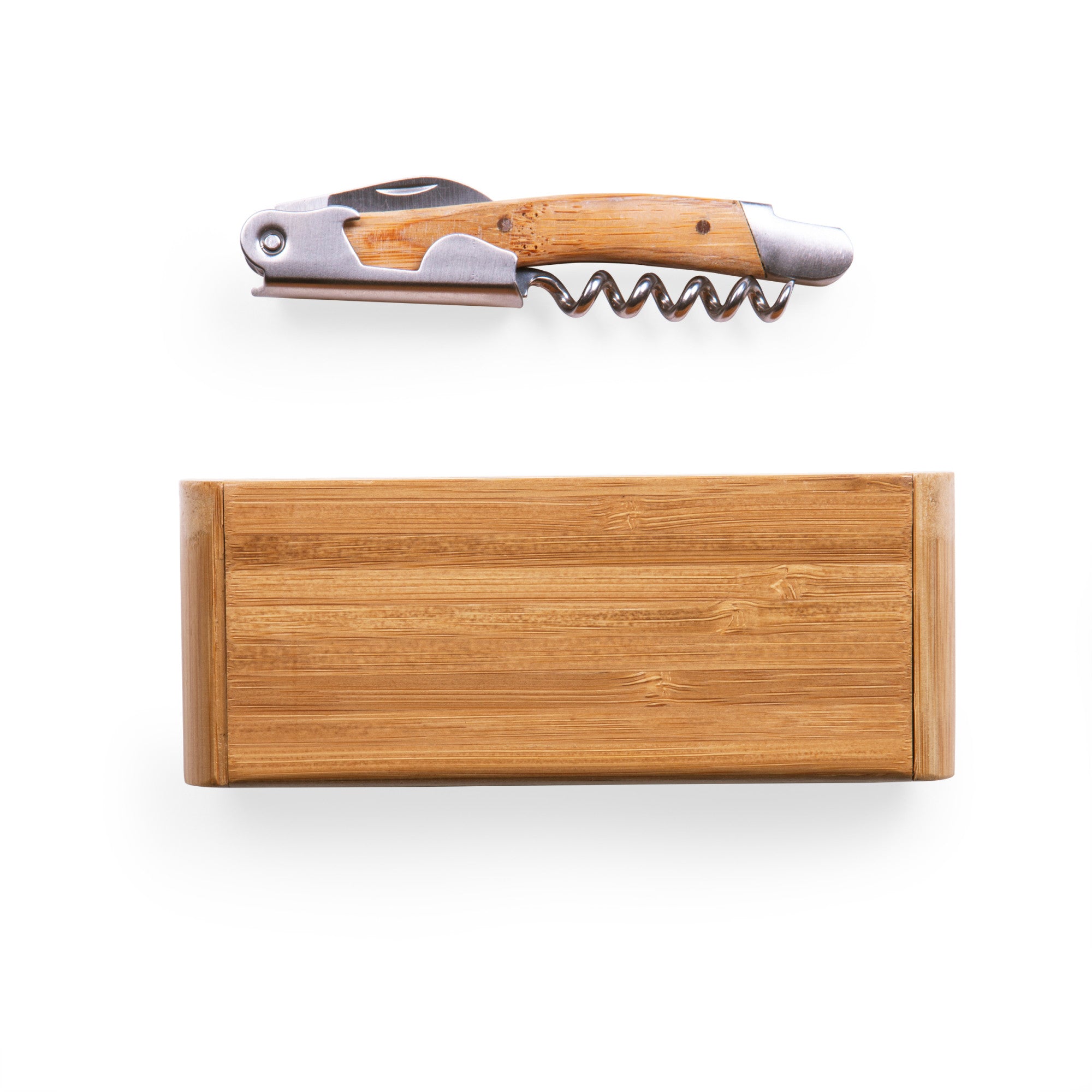 NC State Wolfpack - Elan Deluxe Corkscrew In Bamboo Box