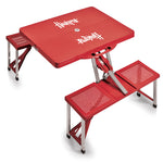 Nebraska Cornhuskers - Picnic Table Portable Folding Table with Seats