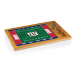 New York Giants Football Field - Icon Glass Top Cutting Board & Knife Set