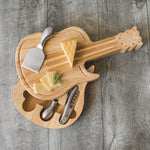 Guitar Cheese Cutting Board & Tools Set